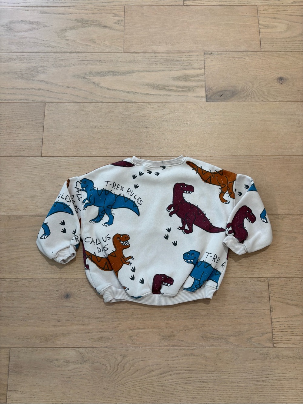 Zara cream dinosaur print sweatshirt, size 4Y
